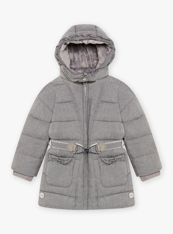Anorak gris ratón con capucha para niña BLOZIKETTE / 21H2PFE3D3E904