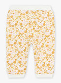 Pantalón de chándal de muletón crudo con estampado floral FABRITA / 23E1BF81JGB001