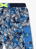 Bañador azul con estampado de hojas para niño CYSHORTAGE / 22E4PGO6MAI622