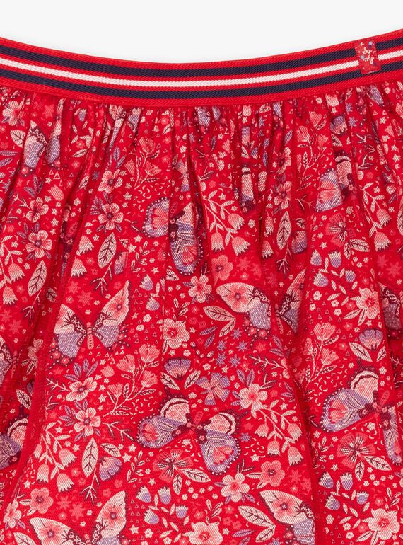 Falda de color rojo para niña ZOJUPETTE / 21E2PFB1JUP050