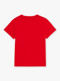 Camiseta de color rojo con estampado de tiburón para niño CYDOAGE3 / 22E3PGT1TMCF525