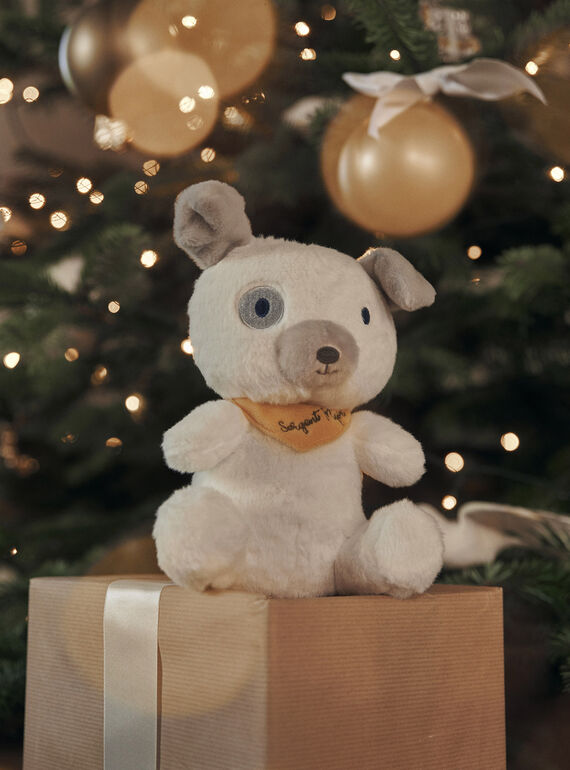 Perro de peluche amarillo y blanco SMAPE0090CHIEN / 23J7GM41DO2099