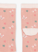 Calcetines rosas con jacquard de mariposas FISOZETTE / 23E4PFD1SOQD318