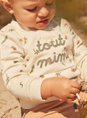 Sudadera beige de muletón con estampado animal FATAHAR / 23E1BGP1SWE007