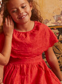 Vestido rojo con bordados KROFORETTE / 24E2PFE1ROBE405