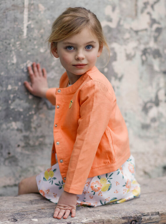 Chaqueta naranja para niña ZIJAKETTE / 21E2PFO1VES406