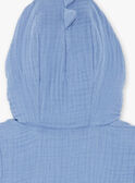 Chaqueta con capucha de color azul para bebé niño ZOUHIR / 21E0CGG1VESC203