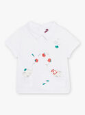Polo de color crudo con estampado de elefantes malabaristas para bebé niño CATARNO / 22E1BGM1POL001