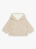 Chaqueta con capucha beige de punto GOERY / 23H0CML1VESI812