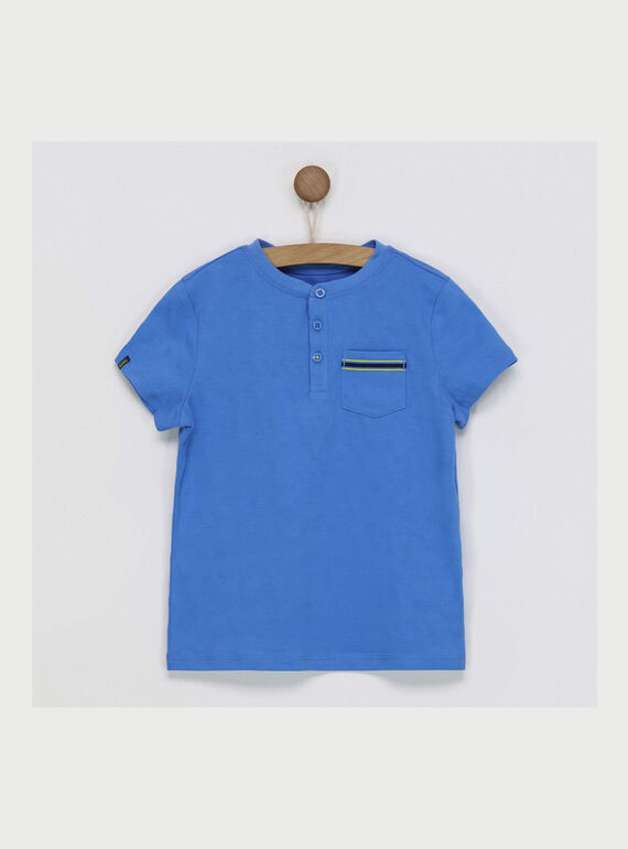Camiseta de manga corta de color azul RATICAGE3 / 19E3PGL3TMC201