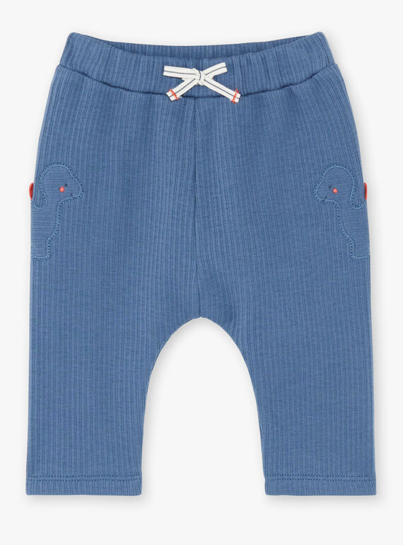 Pantalón de color azul genciana para bebé niño ZAEDDY / 21E1BGB1PANC230