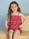 Camiseta de tirantes fucsia con estampado floral para niña CAUDEBETTE 1 / 22E2PFT3DEB304