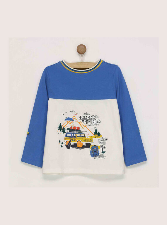 Camiseta de manga larga de color blanco y azul RATOAGE / 19E3PG61TML001