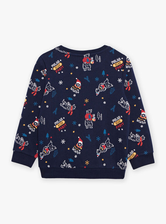 Sudadera de manga larga con estampado de oso polar DUPOMAGE / 22H3PG61SWEC205