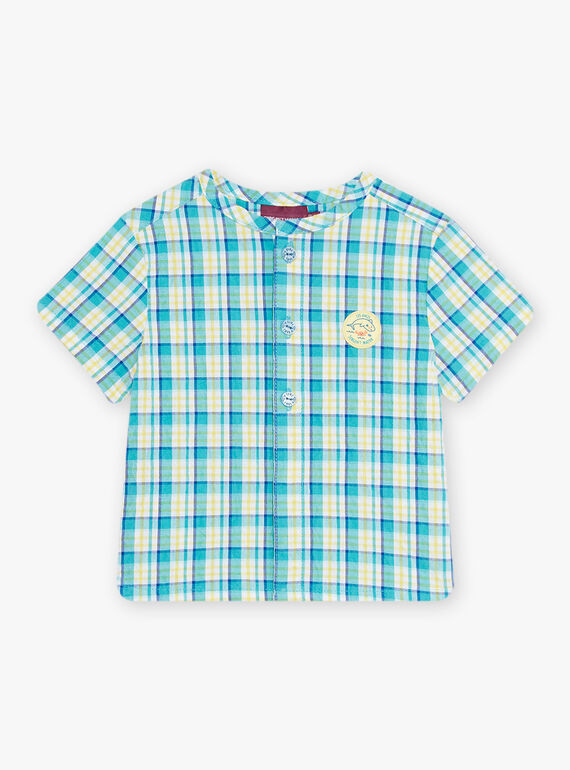 Camisa de tejido mil rayas y cuadros, para bebé niño CAVAHE / 22E1BGN1CHM209