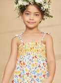 Vestido de punto smock de color crudo con estampado de flores KRUDETTE 2 / 24E2PFK7RBS001