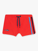 Bañador rojo con estampado de tiburón para niño CYBOXAGE / 22E4PGO1MAIF509