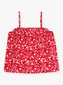 Camiseta de tirantes fucsia con estampado floral para niña CAUDEBETTE 1 / 22E2PFT3DEB304
