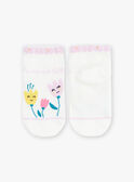Calcetines de color crudo con estampado floral FLEWETTE / 23E4PFS1SOB001