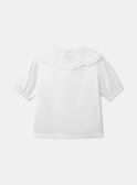 Blusa de color crudo de popelina de algodón LEBLOZETTE / 24H2PFJ1CHE001