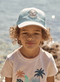 Gorra turquesa de twill con estampado de dinosaurio FLUBEACHAGE / 23E4PGQ1CHA205