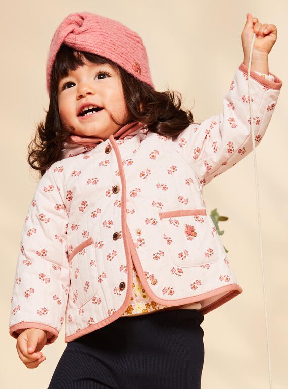 Abrigo con capucha acolchado con estampado floral. FIMARIE / 23E1BF51VESD319
