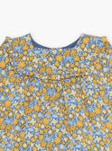 Vestido avolantado azul marino con estampado floral FABETTY / 23E1BF81ROB070