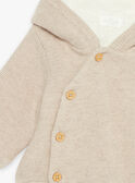 Chaqueta con capucha beige de punto GOERY / 23H0CML1VESI812