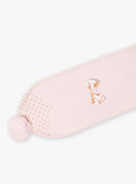 Bufanda de color rosa claro con borlas para bebé niña BIPRECIEUSE / 21H4BFD1ECH321