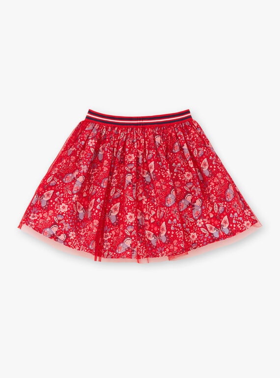 Falda de color rojo para niña ZOJUPETTE / 21E2PFB1JUP050
