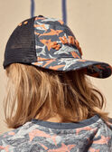 Gorra azul con estampado de tiburones FLYTOAGE / 23E4PGR1CHAC226