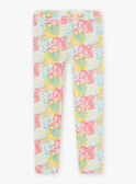 Leggings de color crudo con estampado de flores para niña CEFLOETTE 3 / 22E4PFU3CAL811