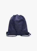 Mochila de color azul marino de lunares blancos FRYSAKETTE / 23E4PFL1BES070