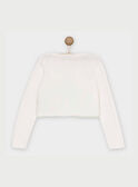 Cárdigan de color blanco RIPOPETTE / 19E2PFE3CAR001