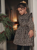 Vestido negro con estampado de flores GLIROBETTE / 23H2PFR1ROB090