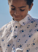 Camisa de color crudo con estampado musical LEPRINAGE / 24H3PGJ1CHM000