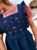 Vestido vaquero con estampado bordado para niña CARLETTE / 22E2PF71CHSP274