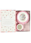 Kit para comida de color rosa y blanco ROPASFILLE / 19EZLAX2KTR001
