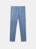 Pantalón cargo slim azul escarchado LESLIMAGE / 24H3PGJ1PANC206