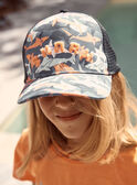 Gorra azul con estampado de tiburones FLYTOAGE / 23E4PGR1CHAC226