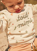 Sudadera beige de muletón con estampado animal FATAHAR / 23E1BGP1SWE007