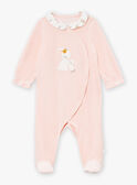 Pelele rosa claro de terciopelo LORETTE / 24H0NF11GRED322