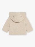 Chaqueta con capucha beige de punto GOERY / 23H0CML1VESI812