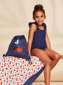 Mochila de color azul marino de lunares blancos FRYSAKETTE / 23E4PFL1BES070
