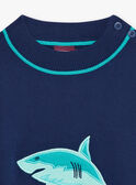 Jersey azul con estampado de tiburón para niño COMIDAGE / 22E3PGN1PULC231