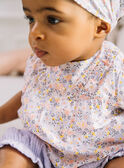 Body, cubrepañal y cinta para el pelo lila con estampado de flores FORINE / 23E0CFT2ENSH700