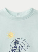 Camiseta de Manga Corta Estampada Tortuga Turquesa claro KAVIRGIL / 24E1BGR1TEE203