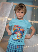 Pijama azul turquesa con estampado de surf para niño CAWAIAGE / 22E5PG55PYJC216