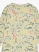 Pijama caqui de algodón con estampado de dinosaurios KUIBIAGE / 24E5PG53PYJ612