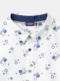 Camisa de color crudo con estampado musical LEPRINAGE / 24H3PGJ1CHM000